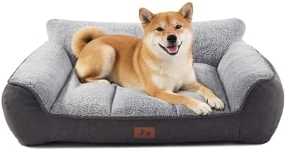 Extra Thick Orthopedic Bolster Dog Beds Large Sized Dog