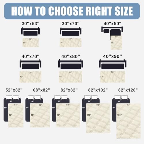 Smiry Waterproof Dog Bed Cover, Reversible Pet Blanket for Sofa Couch
