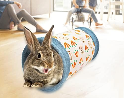 Guinea-Pig Rabbit Tunnel-Tube Toys - Bunny Hamster Hideout Small Animal Activity Tunnels Hideaway Accessoies for Dwarf Rabbits Guinea Pigs Kitty (Pink)