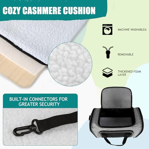 Top tasta Dog Cat Carrier Pet Carriers for Small Medium Large Cats Dogs Carrier Soft Sided Small Puppy Dog Carrier Portable Foldable Airline Approved Dog Cat Travel Carrier Grey Black M