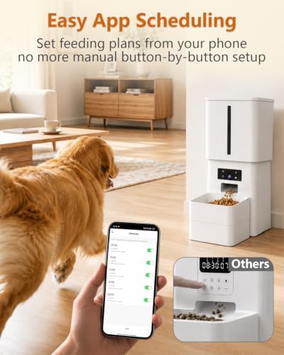 15L Automatic Dog Feeder Large Breed: 63 Cup Capacity for Kibble up to 22mm