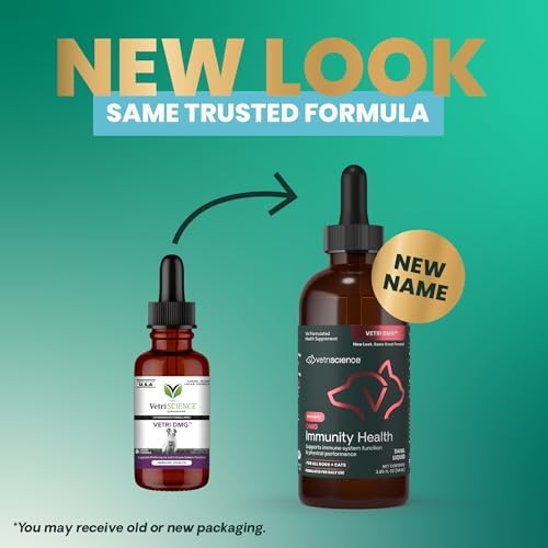 VetriScience DMG Immunity Health Easy-Dose Liquid for Dogs and Cats, 114 ml