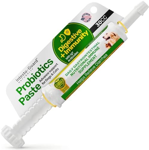 Probiotics Paste for Dogs Prebiotic for Canine, Gut Support, & Immune Boost, All Natural with 1 Billion per ML Includes (MOS)+ Beta Glucans + D-Mannose, No Animal by-Products - 30ML Single Tube