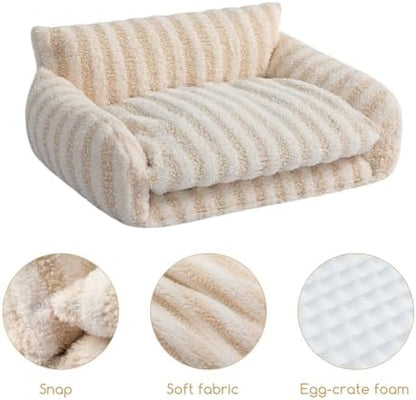 Hollypet Cat Bed Small Dog Orthopedic Couch Beds for Pets up to 13 lbs