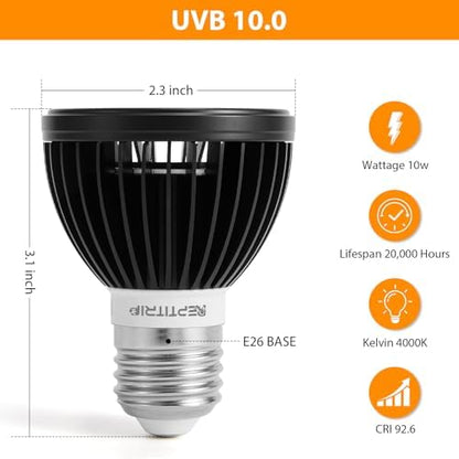 REPTITRIP UVB Light for Reptiles UVB Bulb