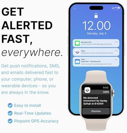 Spy Tec GPS Tracker for Vehicles, 1-Year Battery, 1-Month Service Included