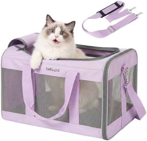 BELLA & PAL Cat Carrier Travel Bag, Airline Approved Soft-Sided Cat Carrier
