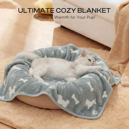 Luciphia Dog Blanket 3 Pack, Soft Cozy Fleece Throw for Puppy Cat,30"x20"