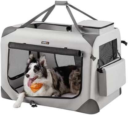 Feandrea Collapsible Soft Dog Crate, Portable Travel Carrier, 36 Inches