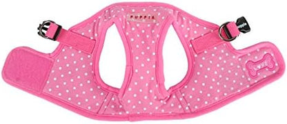 Puppia Dotty Step-in Vest Dog Harness No Pull No Choke Easy Wear Training Walking for Small Dog, Small, Pink