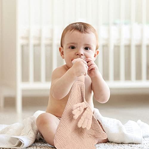 lulumoon Muslin Baby Security Blanket: Soft Goose Lovey for Self-Soothe