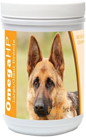 Healthy Breeds German Shepherd Omega HP Fatty Acid Skin and Coat Support Soft Chews 90 Count