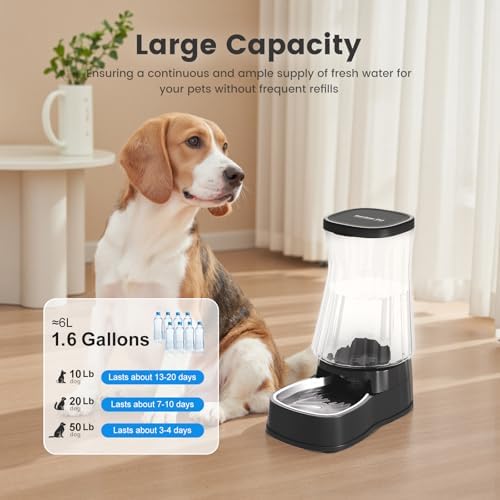 Automatic Dog Water Dispenser, Stainless Steel Bowls Feeder, 100% BPA-Free