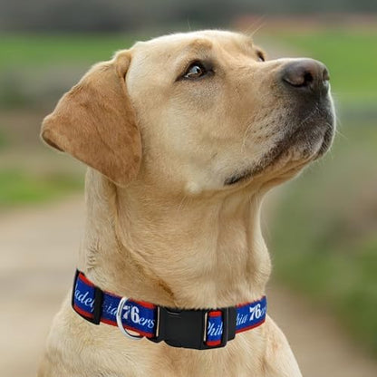New & Improved Pets First NBA PET Collar Philadelphia 76ERS Dog Collar, Size Small Basketball Team Collar for Dogs & Cats. A Shiny & Colorful Dog & Cat Collar Licensed by The NBA