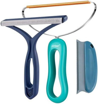 Pet Hair Remover 3-Pack, Reusable Dog & Cat Hair Removal Tools, Lint Shaver
