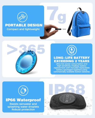 GPS Tracker for Vehicles,2 Year Battery Life,GPS Tracker,2pcs Black Hidden Magnetic case,Trackers for Tracking Vehicle,2pcs GPS Tracker,Ultra-Slim,No Monthly Fee for Android and iPhone,IP68