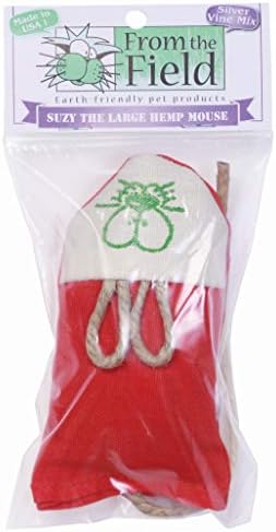 From The Field | Suzy Large Hemp Mouse Cat Toy | Catnip & Silver Vine Mix