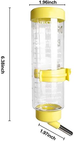 Depets 2PCS 8.45 oz No Drip Small Animal Water Bottle, Cage Water Bottles