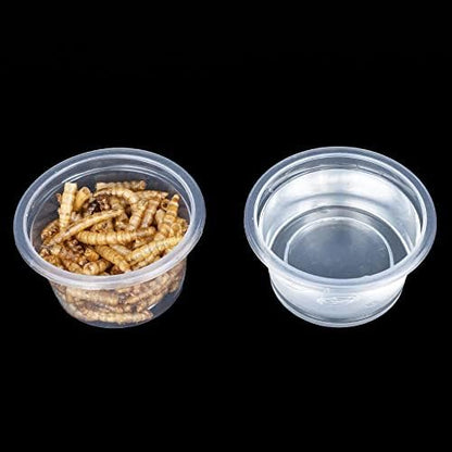 Lizard Crested Gecko Food Water Feeding Cups, 100 pcs, 1 oz