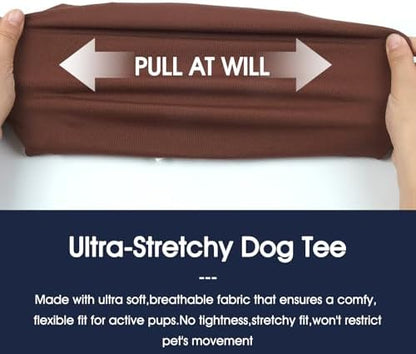 IECOii 2Pack Dog T-Shirts for Large Dogs | Breathable & Lightweight Fabric, Easy-On Design for Doberman, Machine Washable, Coffee+DarkRed, 4XL