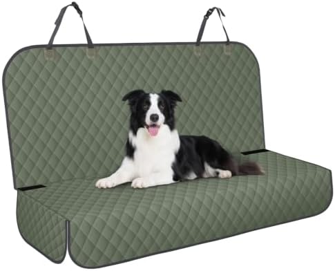 Waterproof Dog Backseat Cover for Cars, Non-Slip Pet Seat Protector, Green