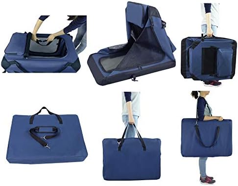 EliteField 3-Door Soft Dog Crate with Bed & Carrying Bag (2-Year Warranty)
