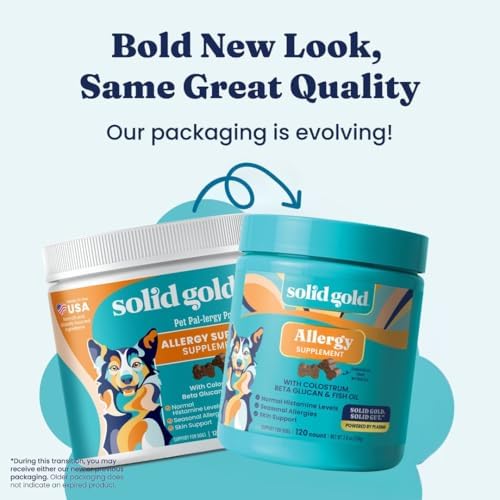 Solid Gold Dog Allergy Chews for Itchy Skin & Immune Support, 120ct