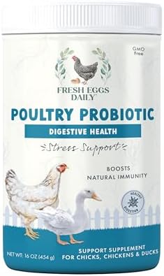 Fresh Eggs Daily Poultry Probiotics Feed Supplement – Natural Digestive & Immune Support for Chickens & Ducks – Enhances Egg Quality & Reduces Odor – 1 lb