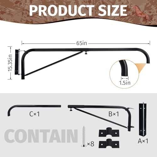 Hose Boom,180 Swivel Horse Boom Arm Standard Garden Hose,Hose Not Included