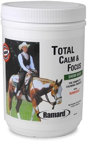 Ramard Total Calm and Focus for Horses Supplement - Magnesium & Calming Formula for Horse Show, Training, & Performance Mental Alertness Without Drowsiness, Show Safe, Perfect Prep for Horses 1 Pack