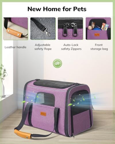 Morpilot Pet Carrier for Large Cats, Puppies & Small Dogs Up to 25lbs
