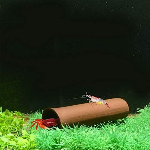 Aquarium Pleco Cave Decorations, 5.3 Inches Spawning Shelter Breeding Hideout Ornament Fish Tank Accessories for Fish Ornament Hideaway - Brown