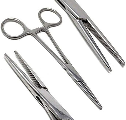 Dog Pet Ear/Nose Hair Puller Grooming Hemostat Locking Forceps Pliers, 5.5" (14cm), Straight