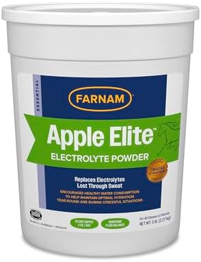 Farnam Apple Elite Horse Electrolytes Powder Supplement, 40 Day Supply