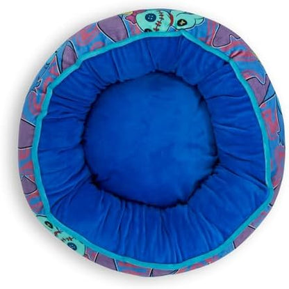 Disney Dog Bed, Stitch and Scrump Poses Blue Lavender, Donut