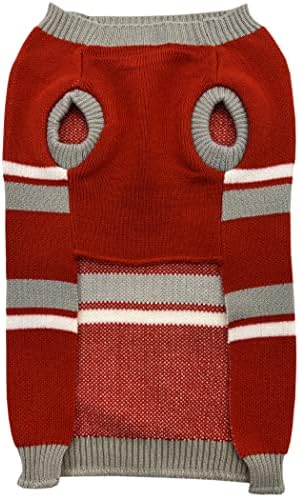 NCAA Alabama Crimson Tide Dog Sweater, Size Large. Warm and Cozy Knit Pet Sweater with NCAA Team Logo, Best Puppy Sweater for Large and Small Dogs