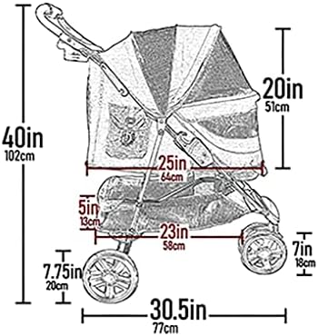 Pet Gear No-Zip Special Edition 3 Wheel Pet Stroller, Northern Lights