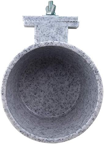 Lixit® Kennel Cage Food or Water Bowl - Non Spill Hanging Removable Dog Crate Bowls - Carrier Water Food Bowl for Dogs or Cats - Attaches to Cage for Convenient Feeding and Drinking (Gray, 10 Ounce)