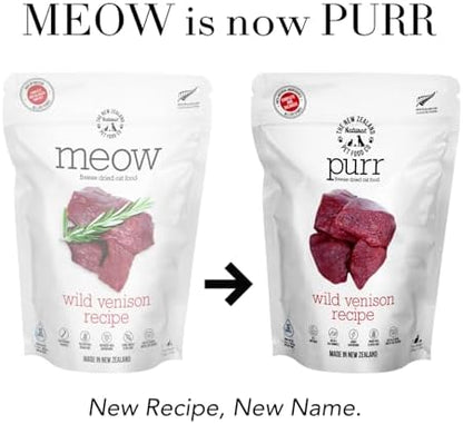The New Zealand Natural Pet Food Co. Purr Wild Venison Freeze Dried Recipe