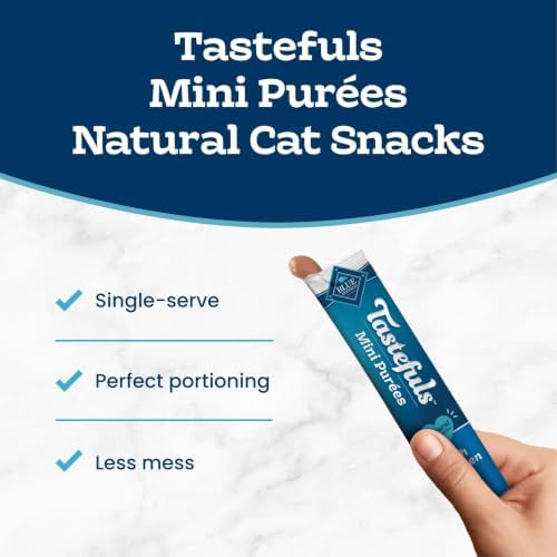 Blue Buffalo Tastefuls Mini Purees Variety Pack Cat Treats, 0.5 oz, 24 ct