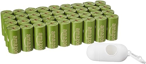 Amazon Basics Premium Leak Proof Dog Poop Bags with Dispenser and Leash Clip, Brazilian Mango Scented, 13" x 9", 540 Count (36 Rolls of 15)