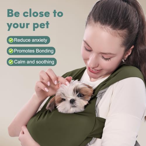 Supet Dog Sling Carrier for Small Pet, Adjustable Hands Free Front Backpack