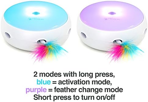 PetFusion Ambush Interactive Electronic Cat Toy Rotating Feather Teaser