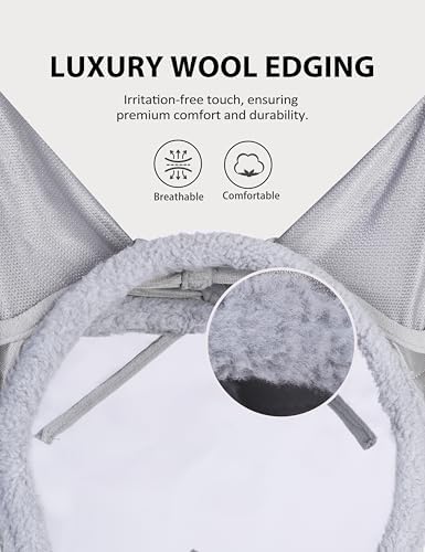 Harrison Howard CareMaster Horse Fly Mask UV Protective Fine Mesh with Extra Wool Soft Touch on Skin Moonlight Silver L