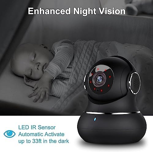 litokam 2K Indoor Security Camera, Cameras for Home Security with 360°Motion Detection, WiFi Baby Monitor for Baby/Elder/Dog, Pan/Tilt Pet Cam with Phone APP, IR Night Vision, 2-Way Audio, 4 Pack
