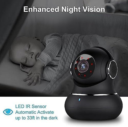 litokam 2K Indoor Security Camera, Cameras for Home Security with 360°Motion Detection, WiFi Baby Monitor for Baby/Elder/Dog, Pan/Tilt Pet Cam with Phone APP, IR Night Vision, 2-Way Audio, 4 Pack