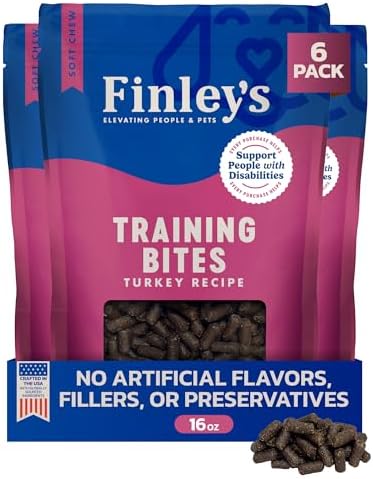 Finley's Training Treats Turkey Soft Low Calorie Dog Treats, 16oz, 6 Pack