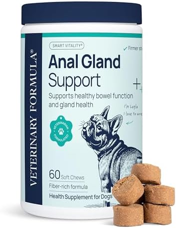 Veterinary Formula Smart Vitality Anal Gland Soft Chews for Dogs, 60 Count