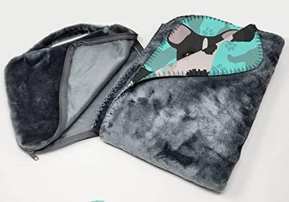 Caroline's Treasures MLM1027TBLT Jack Russell Terrier Soft Travel Blanket with Bag Airplane Blanket, Indoor Outdoor Camping Blanket for Traveling, Picnics, Beach Trips, Concerts