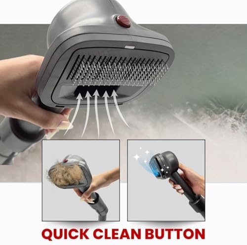Pet Hair Grooming Brush Vacuum Attachment for Dyson V7 V8 V10 V11 V15/V6 DC58 DC59, Compatible with Shark NV501/HV322/HV301 Miele 1-3/8'' & Small Shop Vacs 1.25" – Cat/Dog Grooming Brush